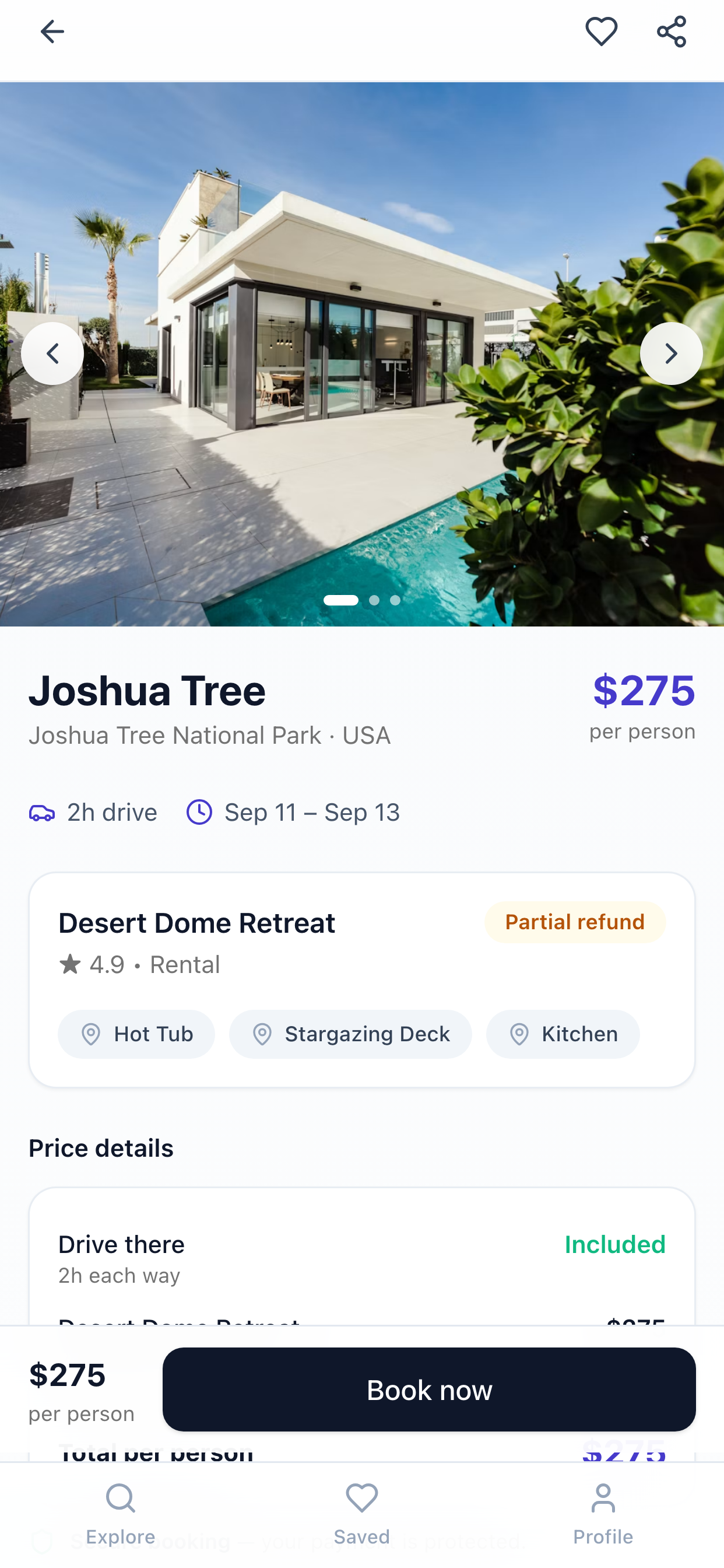 Joshua Tree trip details